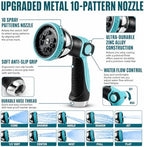 50ft Heavy Duty Garden Hose with Alloy Nozzle & Solid Brass Connectors – Lightweight, No-Kink Flexible Water Hose, 96-Spindle High-Density Weave, 12 Bar Non-Expandable TPE Core for Patio & Lawn - Image 4