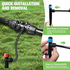 250FT Drip Irrigation System for Garden with 40 Nozzles & Emitters, Garden Watering System with 1/2" & 1/4" Tube and Barbed Fittings - Adjustable Sprinklers Kit for Greenhouse, Lawn, Raised Bed - Image 6