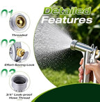 6 Pack Heavy Duty Water Hose Nozzle Bulk Zinc Metal Pistol Garden Nozzle - Image 6