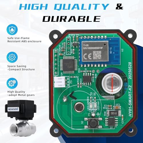 1" WiFi Smart Water Shutoff Valve - 5V DC Remote Control Timer, Stainless Steel, Mobile App Operation, NSF Certified, IP67 - Image 4
