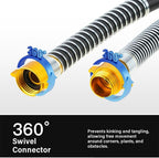 Garden Hose 5/8"x 50ft 4-Layer Heavy Duty Water Hose 800 Burst PSI Black - Image 4