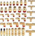CheeMuii 43 Pcs Brass DOT Air Line Fittings Kit Push Lock DOT Air Fittings by CheeMuii