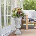 23.75' Planters Garden Urn, 23.75 Inch, Light Gray by Noeko