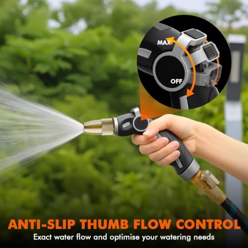 RESTMO Garden Hose Nozzle, Heavy Duty Water Hose Sprayer Nozzle, Silver - Image 6
