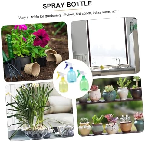 Kisangel 9pcs Adjustable Pressure Nozzle Small Spray Bottle for Watering Plants Hand-Pressed Refillable Hydration Device Blue Green Yellow for Gardening and Home Use - Image 2