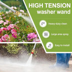 High Pressure Washer Wand for Garden Hose, Quick Connect Metal Spray Gun with 3 Nozzles for Car Wash, Patio & Window Cleaning (Gray Set) - Image 4