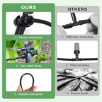 50FT Drip Irrigation System Kit Automatic Garden Watering System with 1/4" Drip Tubing & Quick Connect Fittings Adjustable Mist and Linear Columnar Modes for Greenhouse, Raised Garden Beds, Lawn, Yard - Image 6