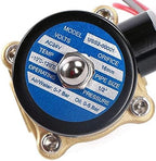 U.S. Solid 1/2 in Brass Electric Solenoid Valve, DC 12 V, Normally Closed, FKM Seal, 4.8 Cv, Semi-Direct, for Air Gas Fuel and Oil - Image 2