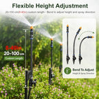 99 Ft Expandable Watering Irrigation System - Flexible Sprinkler Hose Kit for Efficient Garden Watering, Lawn Care, and Plant Irrigation, Easy to Install and Use. - Image 4