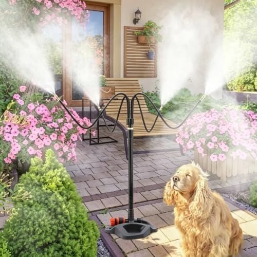 40ft Cutting Misting Hose Kit for Outdoor Watering System, Adjustable Garden Sprinkler with Easy Installation, Perfect for Lawn, Patio, and Greenhouse Use by Unknown