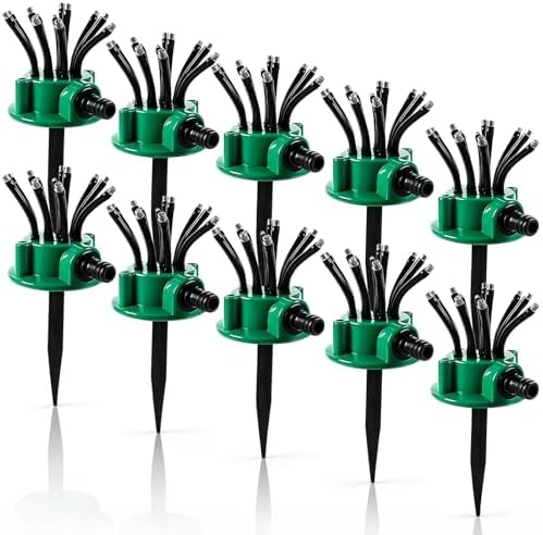 360° Coverage Precision Garden Irrigation Sprinkler, Multiple Sprinklers on One Hose, Multi Directional Lawn Sprinkler for Yard & Roof Cooling Wateringgarden Sprinkler (3) by Unknown