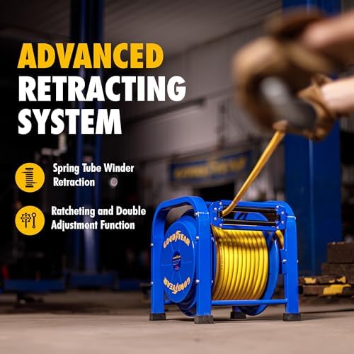 Goodyear Retractable Air Hose Reel, 3/8" x 100 Feet, 300 PSI - Image 3