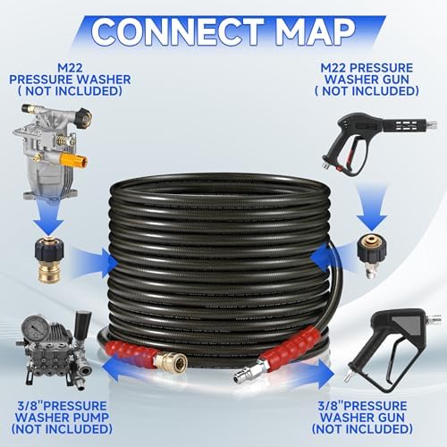RIDGE WASHER Pressure Washer Hose 50 Feet X 3/8 Inch, 6000 PSI - Image 5