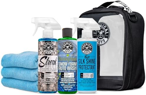 Chemical Guys, Exterior Wash & Shine Kit, Soap, Glass & Tire Dressing Set by ChemicalGuys