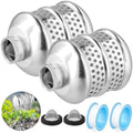 Metal Gentle Flow Watering Soaker Sprinklers, 2 Pcs Bubbler Sprinkler Heads, Aluminum Alloy 3/4-15Nh Thread Diffuser Flood Nozzles with Filter Screens & Sealing Tape for Garden, Yard by Unknown