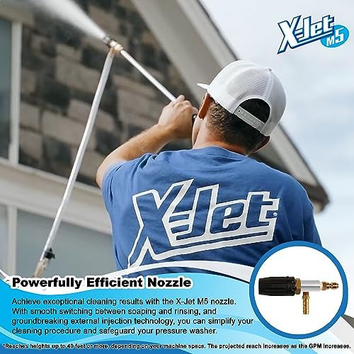 X-Jet M5 Nozzle Only #16 - Adjustable Long-Range External Injection Pressure Washing - From 0 to 60 Degree Spray Pattern - Replacement Nozzle for X-Jet M5 Kit- W/ 2000 to 4500 PSI 5-6.5 GPM - Image 5