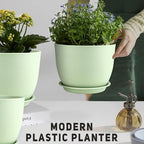 YNNICO Plant Pots 12/10/9 inch Set of 3, with Multi Mesh Drainage Holes - Image 6