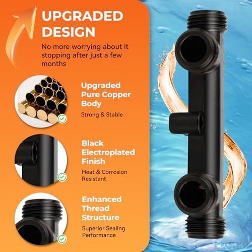 595926 E-Coating Copper Sensor Valve, Thermal Bypass Bridge Valve for Instant Hot Water Recirculating Pump System 367010, Compatible with 500800/500805 & up Comfort Series - Image 5