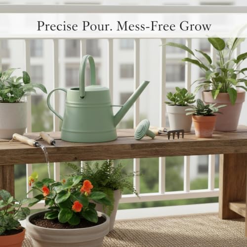 1 Gallon Plastic Watering Can with Long Spout for Indoor Plants, Balcony & Herb Gardens - Durable PP Pot Waterer - Image 3