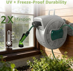 100 ft Retractable Garden Hose Reel 1/2" for Wall Mount Yard - Image 7