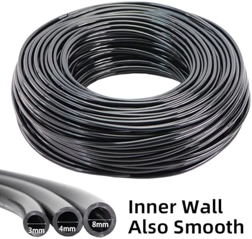 Garden Watering Hose PVC Soft Tubing Micro Drip Irrigation Tube, for Home Garden Water Plants Flowers Pipe (Color : 70M, Size : 1/4'' (innner Dia.4mm)) - Image 4