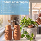 Set of 2 Large Self Watering Terracotta Pots with Lids, 44oz - Image 6
