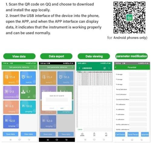 8-in-1 USB Soil Sensor,Waterproof And Rust Proof Probe USB Sensor For Soil Analysis With PH For Temperature/humidity/EC/PH Tester EEE0454086 - Image 4