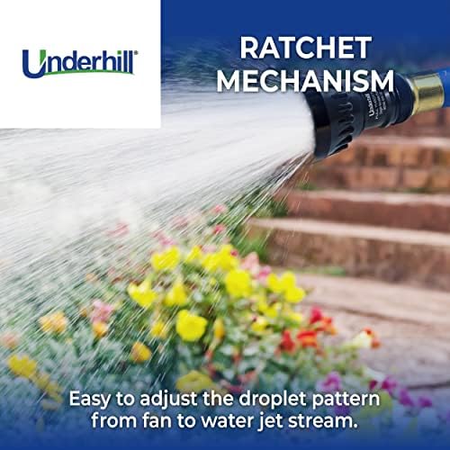 Underhill Magnum UltraMax Full Throttle High Flow Garden Water Hose Nozzle, Sprayer, 39-100 GPM 80 PSI, 1-Inch FHT, Jet, Soak, Fan, NG500-SFSH-10 - Image 4