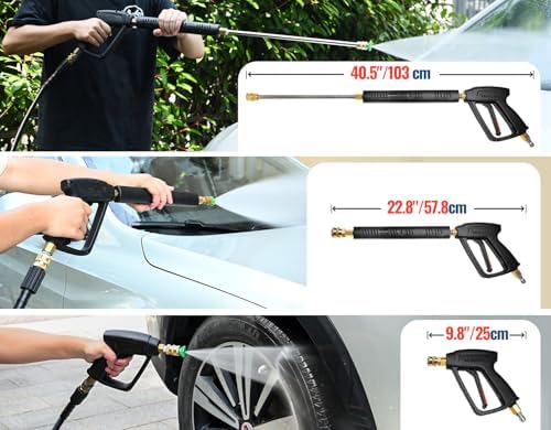 YAMATIC Pressure Washer Gun and 50 FT Hose with Extension Wand 3/8"&M22-14 - Image 6