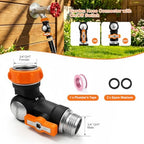 Omont Swivels 180° To 360° Garden Hose Connector Faucet Extender Metal Adjustable Water Hose Adapter Universal Water Hose Connector Fittings - Image 4