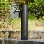 Pool Fountain Acrylic Waterfall Spillway Decorative Water Feature,Stainless Steel Vertical Garden Water Column with Copper Faucet, Freestanding Hose Stand for by Unknown