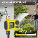 Watering Timers with Brass Inlet, Programmable Hose Timer for Garden Soaker Hose, Sprinkler Timer with Rain Delay/Manual Watering System, Digital Drip Irrigation for Yard, Lawn - Image 3