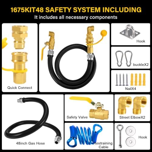 1675kit48 commercial gas hose black - Image 2
