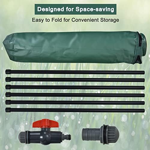 LDAILY 60 Gallon Collapsible Rain Barrel to Collect Rainwater from Gutter, PVC Rain Water Collection Barrel w/Spigot Filter & Top Mesh, Effectively Saving Water, Large Water Storage Container - Image 5