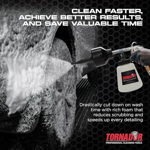 Tornador Z-011 Car Wash Foam Gun | Adjustable Foam Sprayer with 32oz Reservoir | Professional Car Cleaning Tool for Interior & Exterior | Compatible with Tornador Foam Cleaner - Image 3
