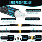 Gardentime 50FT Non-Expandable Garden Hose, Heavy Duty Flexible Water Hose with Leakproof 3/4" Fittings 10 Modes Spray Nozzle, Kink-Free, Lightweight & Durable for Yard, Lawn, Garden & Outdoor Use - Image 3