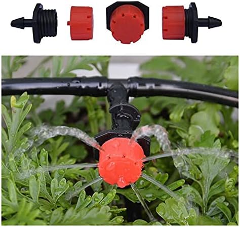 Gardening Irrigation Dripper 15 Pieces of Adjustable 8-Hole Red Dripper Button Drip Irrigation Sprinkler Garden Flower Plant Watering Sprinkler - Image 3