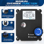 3/4" Motorized Ball Valve - 2 Wire Auto Return Electric Water Valve normally closed with Manual Override, Full Port Automatic Ball Valve, Stainless Steel 110-230V AC With U.S.Plug, IP67 - Image 5