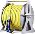 Portable Stainless Steel Wall Mount Hose Reel (Silver +DN15 25m yellow pipe) by Unknown
