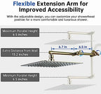 G-Promise All Metal 10 Inches Rainfall Shower Head with Handheld Combo - Image 4