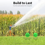 Irrigation Sprinkler, High Pressure Impact Water Sprinkler, 360° Adjustable Large Area Sprinkler, Heavy Duty Metal Spray Gun for Lawn, Garden, Farm, 164-213 ft Coverage, Silver Blue - Image 5
