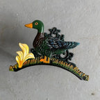 EatingBiting Cast Iron Heavy Duty Garden Hose Holder Duck Decorative Hand-painted Wall Mounted Water Hose Rack Reel Butler Hanger Water Pipe Holds, Rack, Hanger, Antique Wall Decorations - Image 4