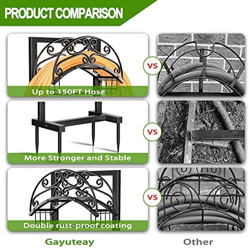 Gayuteay Garden Water Hose Holder with Storage Basket for Outside - Image 4
