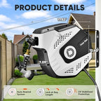 5/16 Inch x 40 Ft Retractable Garden Hose Reel, Extremely Durable, Adjustable Length Lock, Gradual Return Mechanism, Wall-Mounted with 180 Degree Swivel Bracket, White - Image 6
