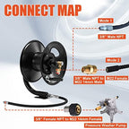 Tool Daily Pressure Washer Hose Reel 100FT x 3/8" / 150FT x 1/4" for Water - Image 4