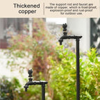 Free Standing Hose Holder, Garden Fountain, All-Copper Cylinder and Faucet, Suitable for Irrigation and car Washing，One Color 80cm/31.5in - Image 4