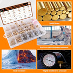 120Pcs Brass Hose Pipe Fitting & Hose Barb Kit for Air/Fuel/Water/Oil Hose - Image 6