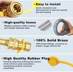36 Feet 1/2-Inch ID Natural Gas Hose with Quick Connect Fitting for weber, charbroi, Grill, Pizza Oven, Patio Heater and More NG Appliance, Propane to Natural Gas Conversion Kit - CSA Certified - Image 6