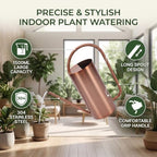 Long Spout Watering Can, 1500ml 304 Stainless Steel (Bronze) - Image 6