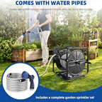 Heavy Duty Metal Garden Hose Reel with 100 Ft 3/4-Inch Water Pipe - Image 5
